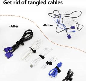 img 3 attached to Magnetic Cable Ties By Teskyer - Organize Your Home And Office Cables With 20 Pack Silicone Ties In Mixed Color