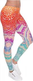 img 4 attached to Ayliss Women Leggings Digital Print Yoga Skinny Pants High Waist Gym Elastic Tights