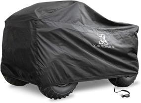 img 4 attached to X AUTOHAUX Universal Fit XL Size ATV Cover | Waterproof All Weather Protector for Quad 4 Wheelers | Black with Silver Coating Inside | Dimensions: 86.3 x 47.2 x 45.3 Inch
