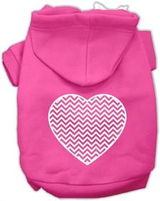 img 1 attached to 🐾 Chevron Heart Screen Print Pet Hoodies by Mirage Pet Products for Dogs