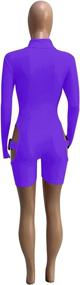 img 1 attached to Romper Bodycon Jumpsuit Buckle Clubwear Women's Clothing at Jumpsuits, Rompers & Overalls