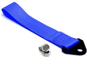 img 3 attached to 🚗 Enhance Your Ride: iJDMTOY Sports Universal Nylon Tow Strap for Front or Rear Bumpers - Vibrant Blue Racing Style!