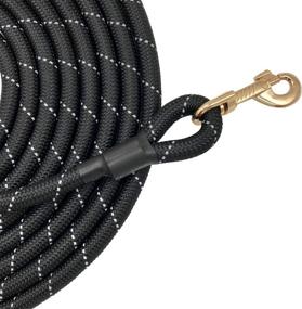 img 3 attached to 🐾 Premium Reflective Strong Nylon Dog Rope Lead with Soft Handle - 8-20 FT Long - Ideal for Training