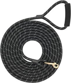 img 4 attached to 🐾 Premium Reflective Strong Nylon Dog Rope Lead with Soft Handle - 8-20 FT Long - Ideal for Training