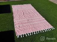 img 1 attached to Pink SEMAXE Beach Towel Cotton - Sand Free, Quick Dry & Soft Absorbent For Bathroom, Pool, Gym & SPA! review by Emmanuel Nguyen