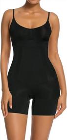 img 4 attached to Tone Your Figure With SHAPERX Tummy Control Bodysuit For Women: Smooth, Seamless, And Full Coverage