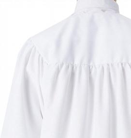 img 1 attached to унисекс матовый халат с открытыми рукавами - идеально подходит для крещения, миропомазания, хора и многого другого | IvyRobes