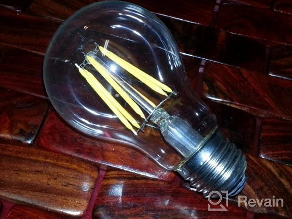 img 1 attached to 4 PACK SleekLighting A19 LED Filament Bulb - Dimmable Warm White 2700K - Energy-Efficient Household Lightbulb With E26 Medium Base - 8 Watt Equivalent To 60W review by Joseph Quintana