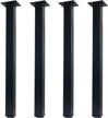 qlly 24 inch adjustable metal furniture legs, square office table furniture leg, set of 4 (black) logo