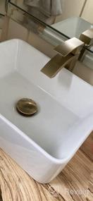 img 6 attached to Brushed Gold Brass Pop Up Drain Stopper For Bathroom Sink With Overflow, Vessel Vanity Waste And Small Cap Drainer By TRUSTMI