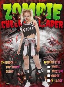 img 3 attached to Halloween Women'S Bloody Zombie Cheerleader Dress Costume By EraSpooky