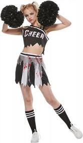 img 1 attached to Halloween Women'S Bloody Zombie Cheerleader Dress Costume By EraSpooky