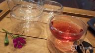 img 1 attached to Set Of 4 Kitchables Insulated Glass Tea Cups For Hot Tea - Durable Borosilicate Glass Mug - Elegant And Fancy Small Tea Cups (2.5Oz) review by Corey Nyuon