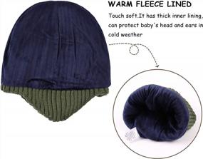 img 1 attached to Cozy & Cute: Knitted Earflap Beanie For Baby Girls & Boys To Keep Warm In Winter
