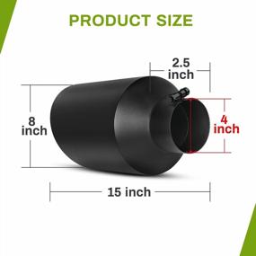 img 1 attached to Upgrade Your Vehicle'S Look With AUTOSAVER88 4 Inch Inlet Black Exhaust Tip - Stainless Steel, Powder Coated Finish, Rolled Angle Cut - Fits 4" Outside Diameter Tailpipe, Bolt-On Installation