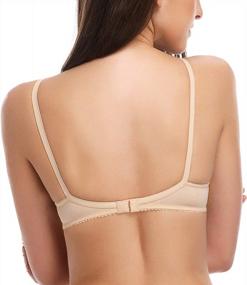 img 2 attached to Wingslove Women'S Demi Shelf Bra - A Sexy Lace Balconette With Mesh, Underwire, And Unlined Design