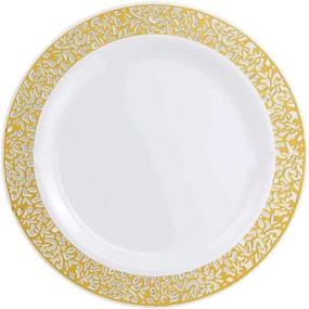 img 4 attached to 100Pcs Plastic Disposable Plates Wedding