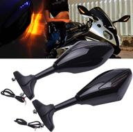 боковые зеркала для мотоцикла gsxr 600 750 1000 sv600 sv650 с интегрированными поворотными сигналами led логотип