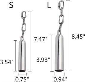 img 3 attached to 🪶 Bite Toy for Parrot Parakeet Budgie Cockatiel Conure African Greys - Stainless Steel Hanging Bell Cage Toy (Size S)