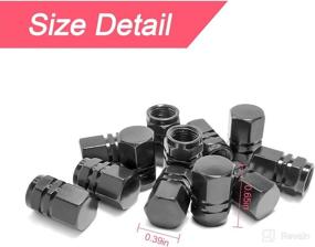 img 3 attached to High-Quality Airtight Valve Stem Caps - 12 PCS Set for Cars, Bicycles, Motorcycles, SUVs - Black Universal Caps, Ideal Car Accessories for Men and Women