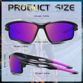 img 3 attached to Поляризованные спортивные солнцезащитные очки для мужчин и женщин, очки для велоспорта, бега, вождения, рыбалки, TR90, небьющаяся оправа, защита от ультрафиолета