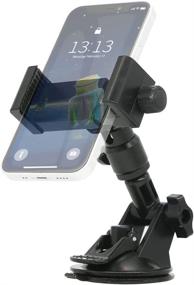 img 4 attached to Powerful Suction Phone Mount for Windshield/Window/Dashboard, iPhone 13/13 pro/13 Pro Max & iPhone 12/11/X/Samsung, etc. (Black 2)