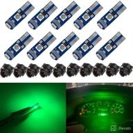 🔌 blyilyb 10-pack green t5 2721 37 74 wedge led bulb pc74 twist sockets – replacement dash dashboard lights instrument panel cluster leds lamps логотип