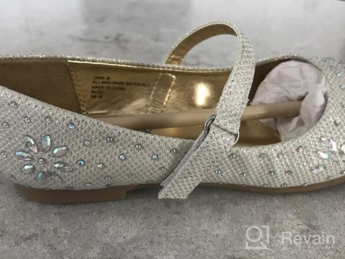 img 1 attached to 👟 Sparkling Rhinestone Flats: Stylish Strap Toddler Girls' Shoes review by Tony Miller