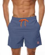men's swim shorts quick dry waterproof beach with mesh lining for swimming and surfing logo