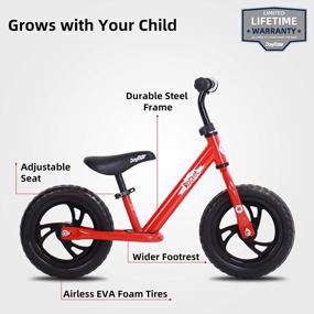 img 1 attached to JOYSTAR Kids Balance Bike - Lightweight Toddler Bike With Footrest And Handlebar Pads For Boys And Girls Aged 2-6
