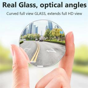 img 2 attached to 🚗 Enhanced Visibility on the Road: 2 Pack of 2 Inch Round Rear View Convex Mirrors for Various Vehicles - Cars, SUVs, Motorcycles, Trucks, Trailers, Snowmobiles, Bicycles, RVs, Boats, Golf Carts - Rust Resistant Frame, HD Real Glass