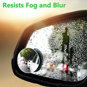 img 1 attached to 🚗 Enhanced Visibility on the Road: 2 Pack of 2 Inch Round Rear View Convex Mirrors for Various Vehicles - Cars, SUVs, Motorcycles, Trucks, Trailers, Snowmobiles, Bicycles, RVs, Boats, Golf Carts - Rust Resistant Frame, HD Real Glass