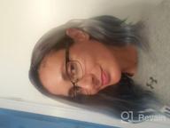 img 1 attached to Blue Ombre Bob Wig With Dark Root: K'Ryssma 3 Tone Short Wavy Synthetic Wig - Heat Resistant, Glueless Hair review by Byron Patil
