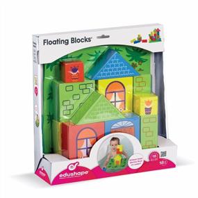 img 4 attached to Edushape Floating Blocks Bath Toy Set: Teach Cause And Effect, Reasoning & Cognitive Skills For Infants, Babies & Toddlers