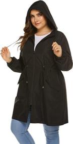 img 1 attached to INVOLAND Raincoat Lightweight Windbreaker Waterproof Women's Clothing ~ Coats, Jackets & Vests