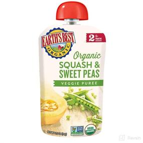 img 4 attached to 🍼 Organic Stage 2 Baby Food, Squash & Peas - Earth's Best, 3.5 oz Pouch (Pack of 12)
