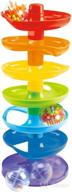 🌈 playgo super spiral tower - ball drop & roll activity toy: promote fine motor skills for kids ages 1 year old & up with seven colorful ramps & three rattling balls logo