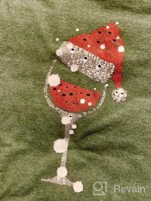 img 5 attached to Женская рождественская рубашка с длинным рукавом и шапкой Санта-Клауса, толстовка с круглым вырезом, туника, пуловер