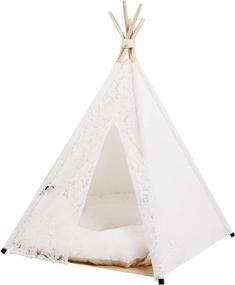 img 4 attached to DEWEL Teepee Cushion Portable Foldable Dogs