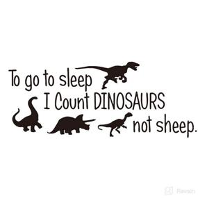 img 4 attached to 🦕 Dinosaur Dreamland: Adorable Vinyl Wall Decals for Kids' Bedroom and Nursery Room Décor