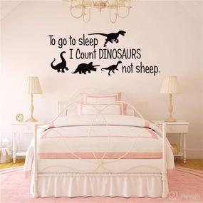 img 2 attached to 🦕 Dinosaur Dreamland: Adorable Vinyl Wall Decals for Kids' Bedroom and Nursery Room Décor