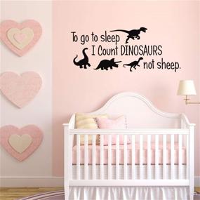 img 1 attached to 🦕 Dinosaur Dreamland: Adorable Vinyl Wall Decals for Kids' Bedroom and Nursery Room Décor