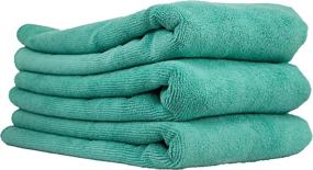 img 1 attached to 🧽 Chemical Guys Workhorse XL Green Microfiber Towel: Professional Grade Exterior Towel, 24x16 inch, Pack of 3