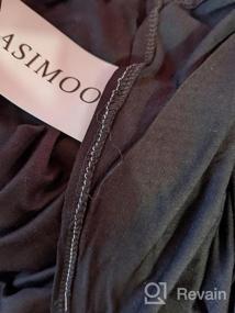 img 7 attached to Женские ночные рубашки с V-образным вырезом: домашняя одежда ASIMOON для удобного стиля одежды для сна.