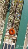 img 1 attached to Circular Elegance: AMORWING'S Semi Precious Stone Donut Pendant Necklace review by Isabel House
