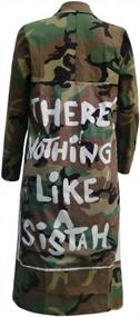 img 1 attached to Camo Chic: Women'S Vakkest Blazer Jacket With Lapel, Long Sleeves, And Pockets - Fashionable Outwear