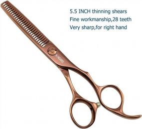 img 3 attached to Kinsaro 440C Ножницы для прореживания волос - Профессиональные ножницы для эффективного прореживания волос