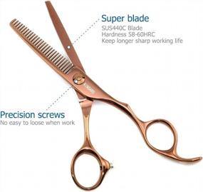 img 1 attached to Kinsaro 440C Hair Thinning Shears - Professional Scissors For Efficient Hair Thinning