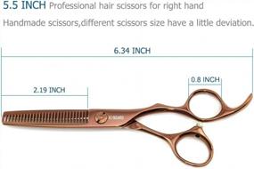 img 2 attached to Kinsaro 440C Ножницы для прореживания волос - Профессиональные ножницы для эффективного прореживания волос