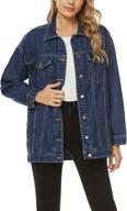 seekme oversize trucker pockets 0025 lightblue xl fy women's clothing in coats, jackets & vests logo